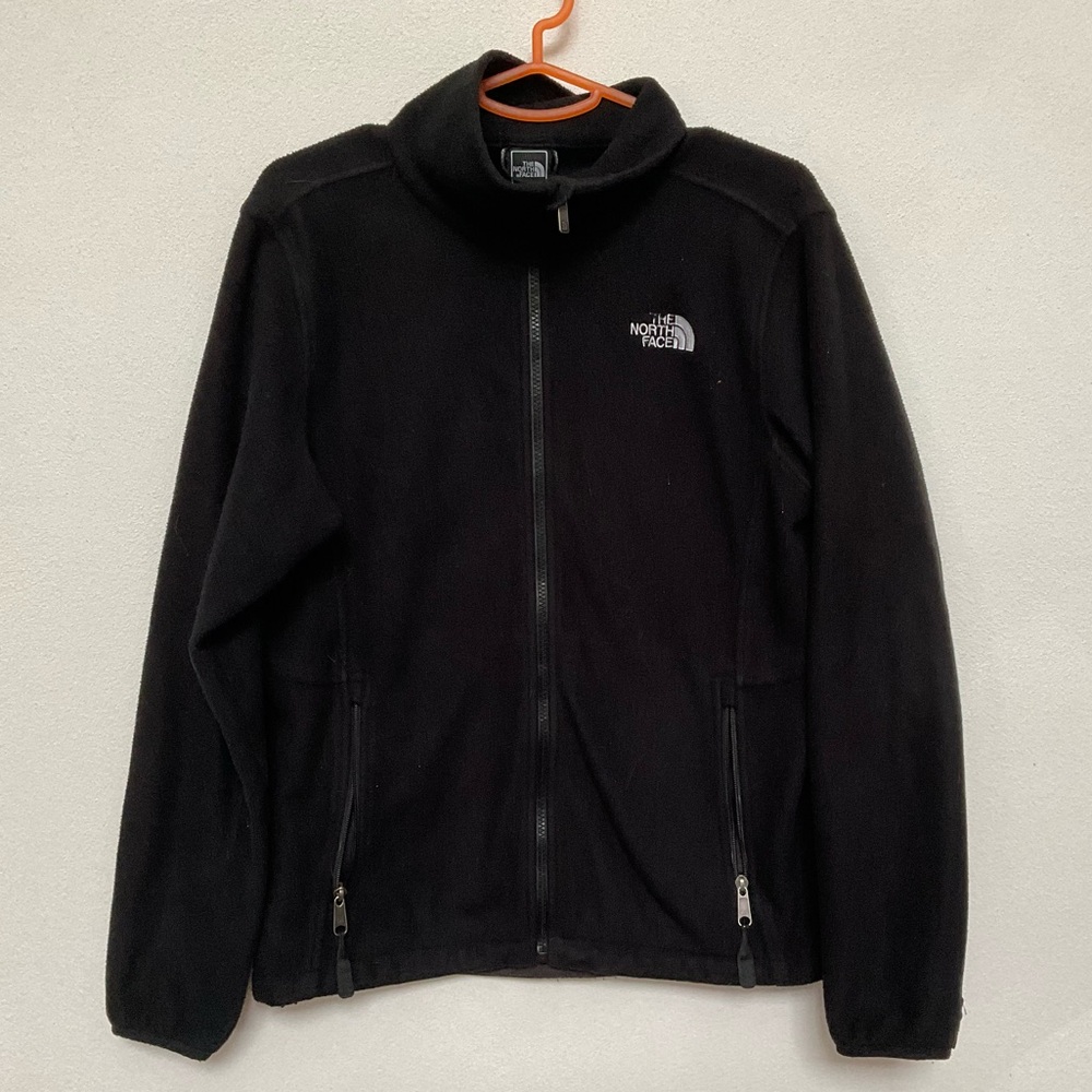 Northface Polartec Recycled Black Fleece Full Zip Jacket Size Large Winter Warm